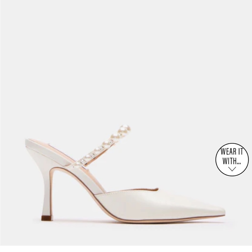 Steve Madden. Pearl White. 8.5. Never worn.